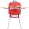 Kamado Zahradní gril a udírna keramický 33 cm [316096] (Barva Červená)