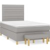 Box spring postel s matrací 120x190 cm textil [3270411] (Barva Světle šedá)