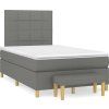 Box spring postel s matrací 120x190 cm textil [3270405] (Barva Tmavě šedá)