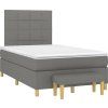 Box spring postel s matrací 120x190 cm textil [3270405] (Barva Tmavě šedá)