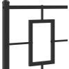 Kovový rám postele s hlavovým a nožním čelem 80 x 200 cm [374250] (Barva Černá)