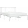 Kovový rám postele s čelem 160 x 200 cm [352532] (Barva Bílá)