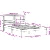 Rám postele s čelem voskově 120 x 200 cm masivní borovice [3305721] (Barva Bílá)
