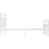 Kovový rám postele s hlavovým a nožním čelem 140 x 200 cm [352646] (Barva Bílá)