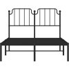 Kovový rám postele s čelem 120 x 200 cm [373885] (Barva Černá)