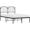 Kovový rám postele s čelem 120 x 200 cm [373885] (Barva Černá)
