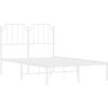 Kovový rám postele s čelem 120 x 200 cm [373885] (Barva Černá)