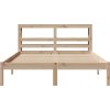 Rám postele s čelem voskově 120 x 190 cm masivní borovice [3305710] (Barva Přírodní)