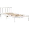 Rám postele s čelem voskově 90 x 200 cm masivní borovice [3305756] (Barva Bílá)