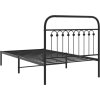 Kovový rám postele s čelem 100 x 190 cm [376594] (Barva Černá)