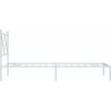 Kovový rám postele s čelem 80 x 200 cm [376493] (Barva Černá)