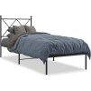 Kovový rám postele s čelem 80 x 200 cm [376493] (Barva Černá)