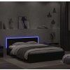 Rám postele s čelem a LED osvětlením 150 x 200 cm [3207602] (Barva Bílá)