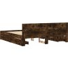 Rám postele s čelem bez matrace 200x200 cm [3295540] (Barva Hnědý dub)