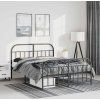 Kovový rám postele s hlavovým a nožním čelem 150 x 200 cm [353655] (Barva Černá)