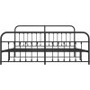 Kovový rám postele s hlavovým a nožním čelem 200 x 200 cm [352603] (Barva Černá)