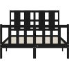 Rám postele s čelem Double masivní dřevo [3192210] (Barva Černá)