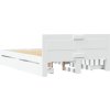 Rám postele s čelem 120 x 190 cm kompozitní dřevo [3295604] (Barva Bílá)