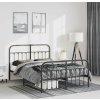 Kovový rám postele s hlavovým a nožním čelem 150 x 200 cm [352598] (Barva Černá)