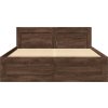 Rám postele s čelem 140 x 200 cm kompozitní dřevo [3295568] (Barva Hnědý dub)