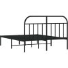 Kovový rám postele s čelem 140 x 190 cm [353635] (Barva Černá)