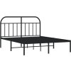 Kovový rám postele s čelem 140 x 190 cm [353635] (Barva Černá)