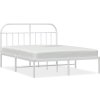 Kovový rám postele s čelem 140 x 190 cm [353635] (Barva Černá)
