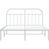 Kovový rám postele s čelem 140 x 190 cm [353635] (Barva Černá)