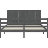 Rám postele s čelem King Size masivní dřevo [3194513] (Barva Šedá)