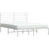 Kovový rám postele s čelem 160 x 200 cm [352371] (Barva Bílá)