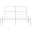 Kovový rám postele s čelem 160 x 200 cm [352371] (Barva Bílá)