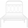 Kovový rám postele s čelem 90 x 190 cm [377158] (Barva Bílá)