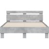 Rám postele s čelem 135 x 190 cm kompozitní dřevo [3207444] (Barva Betonová šedá)