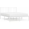 Kovový rám postele s čelem 140 x 200 cm [352530] (Barva Bílá)