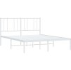 Kovový rám postele s čelem 140 x 200 cm [352530] (Barva Bílá)
