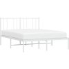 Kovový rám postele s čelem 140 x 200 cm [352530] (Barva Bílá)
