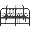 Kovový rám postele s hlavovým a nožním čelem 120 x 190 cm [376615] (Barva Černá)