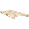 Rám postele s čelem 100 x 200 cm masivní borové dřevo [3281539] (Barva Přírodní)