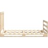 Rám postele s čelem 100 x 200 cm masivní borové dřevo [3281539] (Barva Přírodní)