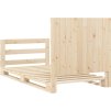 Rám postele s čelem 100 x 200 cm masivní borové dřevo [3281539] (Barva Přírodní)