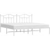 Kovový rám postele s čelem 193 x 203 cm [353494] (Barva Bílá)