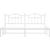Kovový rám postele s čelem 193 x 203 cm [353494] (Barva Bílá)
