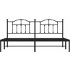 Kovový rám postele s čelem 193 x 203 cm [353494] (Barva Bílá)
