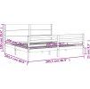 Rám postele s čelem 200 x 200 cm masivní dřevo [3194657] (Barva Bílá)