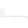 Kovový rám postele s čelem 193 x 203 cm [352633] (Barva Bílá)