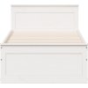 Postel bez matrace s čelem 90 x 200 cm masivní borovice [3308775] (Barva Bílá)