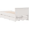 Postel bez matrace s čelem 90 x 200 cm masivní borovice [3308775] (Barva Bílá)