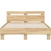 Rám postele s čelem 120 x 200 cm kompozitní dřevo [3207429] (Barva dub sonoma)