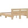 Rám postele s čelem 120 x 200 cm kompozitní dřevo [3207429] (Barva dub sonoma)