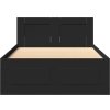 Rám postele s čelem 75 x 190 cm kompozitní dřevo [3295619] (Barva Černá)